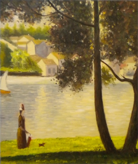 Vendita falso d'autore La Senna a Courbevoie di George-Pierre Seurat